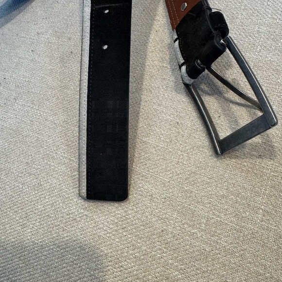 Boconi Dark Brown Suede Belt, Men’s 34/85, Genuine Leather - Picture 4 of 8